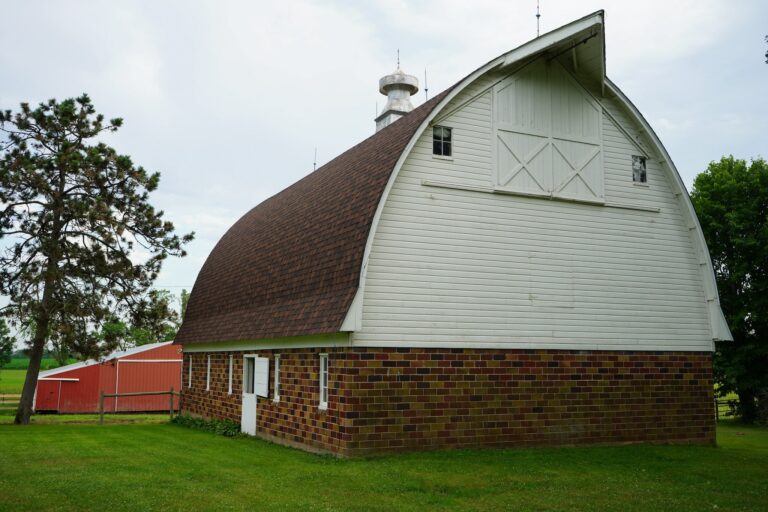 A barn after receiving a new shingled roof