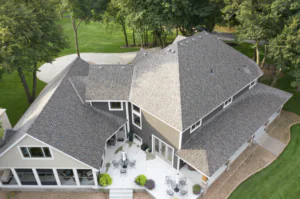 Large home with a new shingle roof