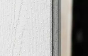 Close up showing colors of siding