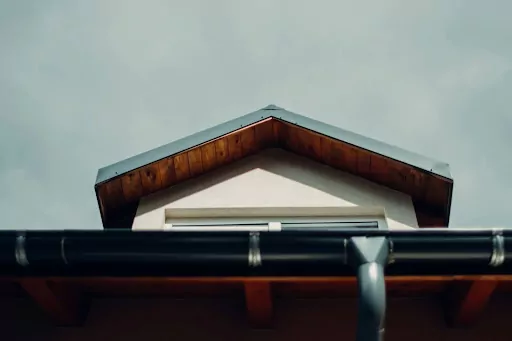 Gutters on a home