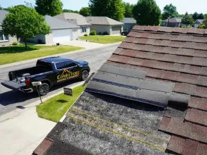 Residential Roof Repair In Progress By A Skilled Team In St. Cloud