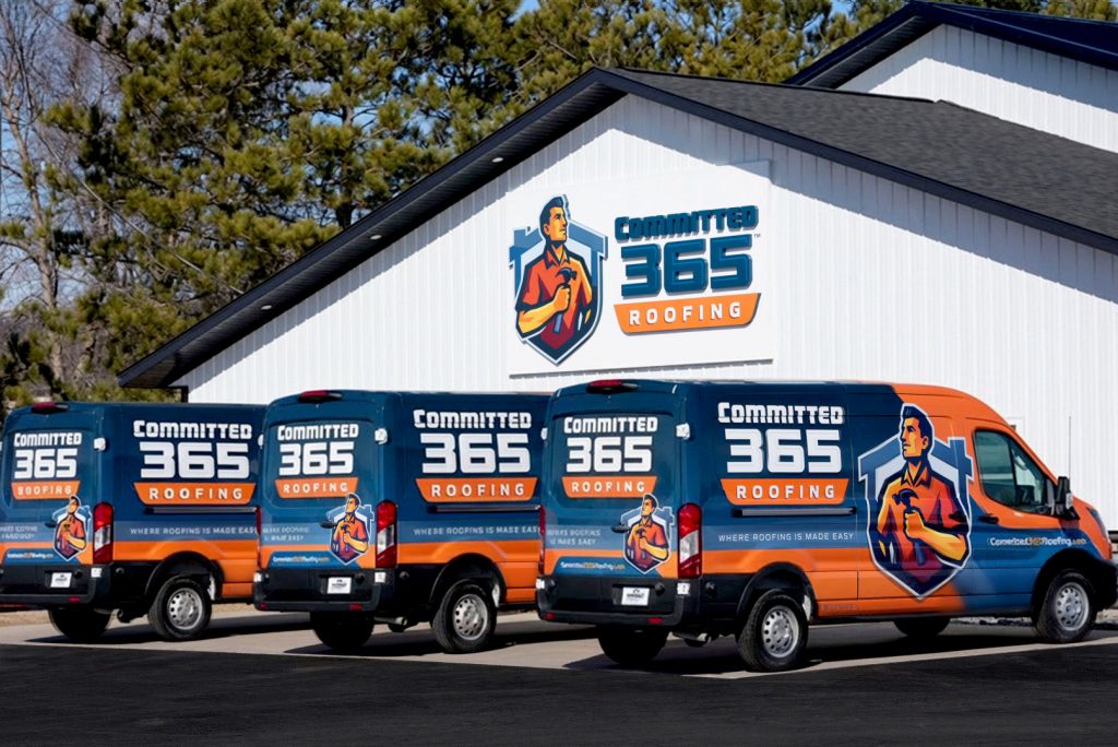 committed365 service vehicles roofing location