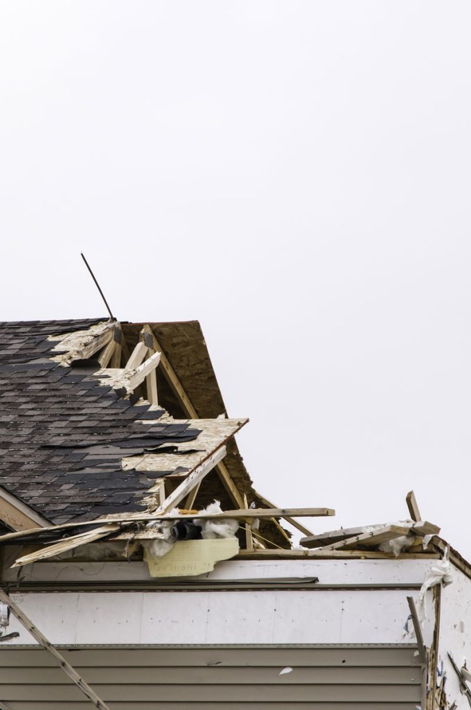 roof storm damage shingles