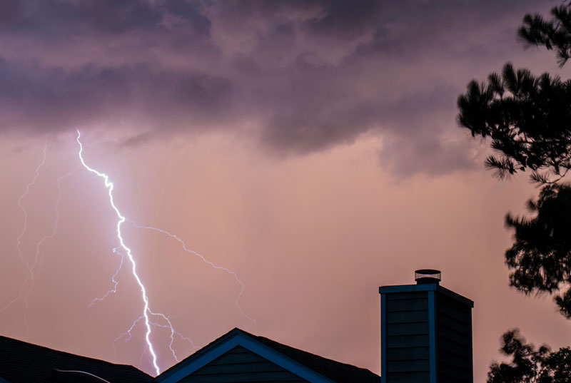 storm roof lightening
