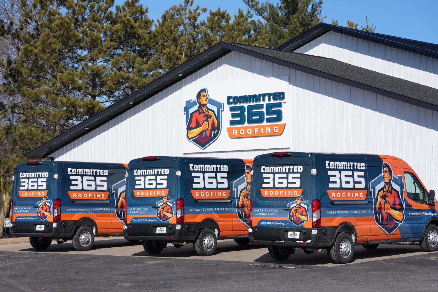 truck outside office