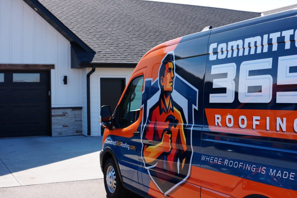 truck outside house