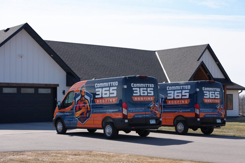 truck outside house