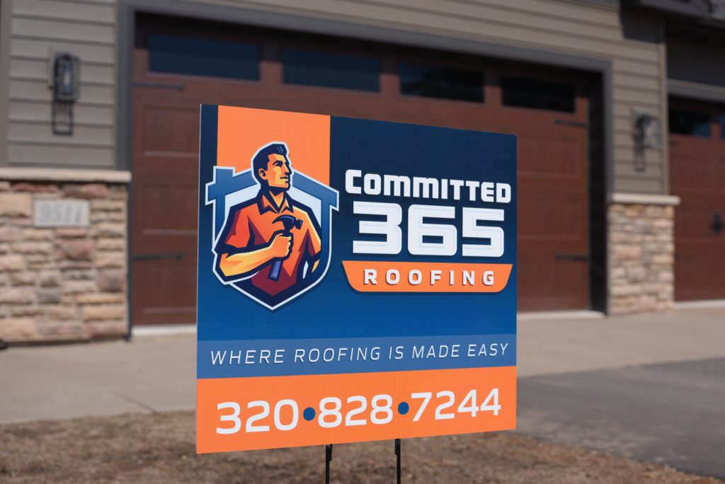 yard sign in front of house