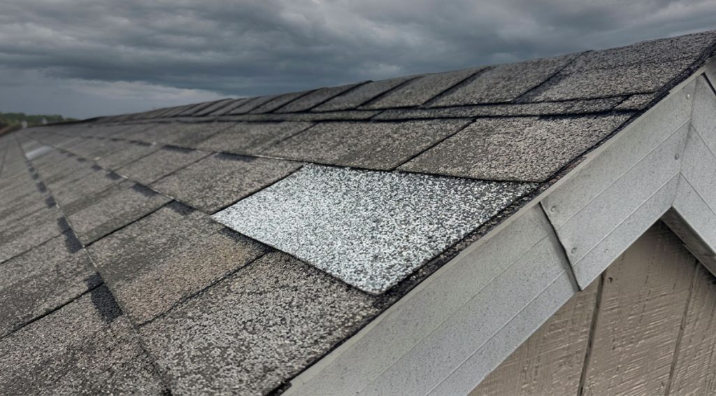 hail damage roof example